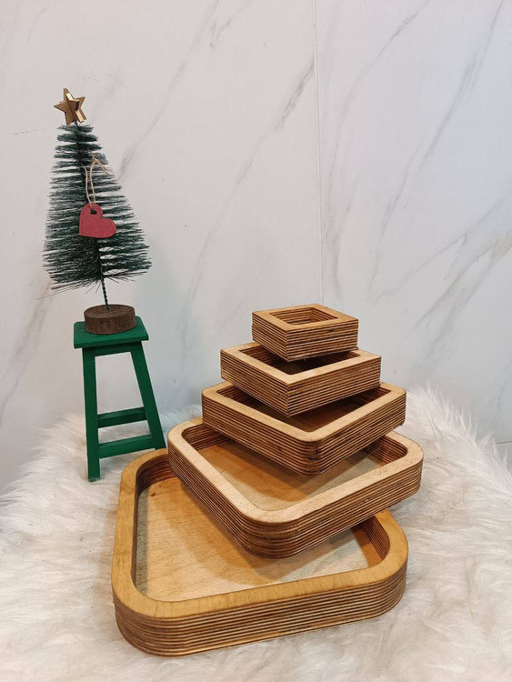 فروش کاسه چوبی ۵ عددی