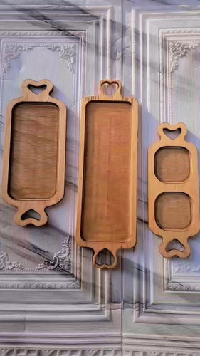 رولت خوری چوبی دسته قلبی