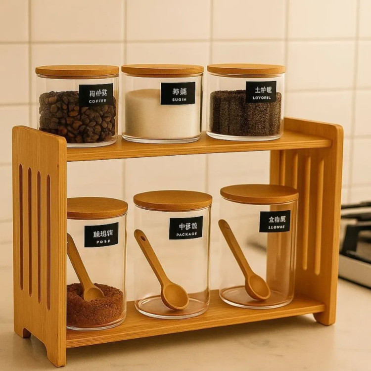 سرویس پاسماوری آشپزخانه چوبی و آکریلیک شفاف