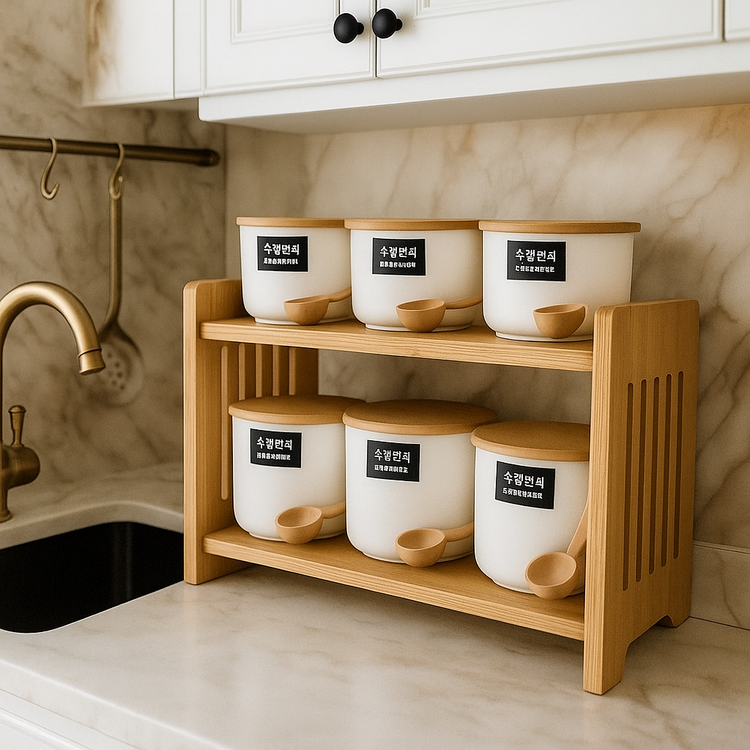 فروش ظروف آکریلیک نشکن با استند چوبی لوکس