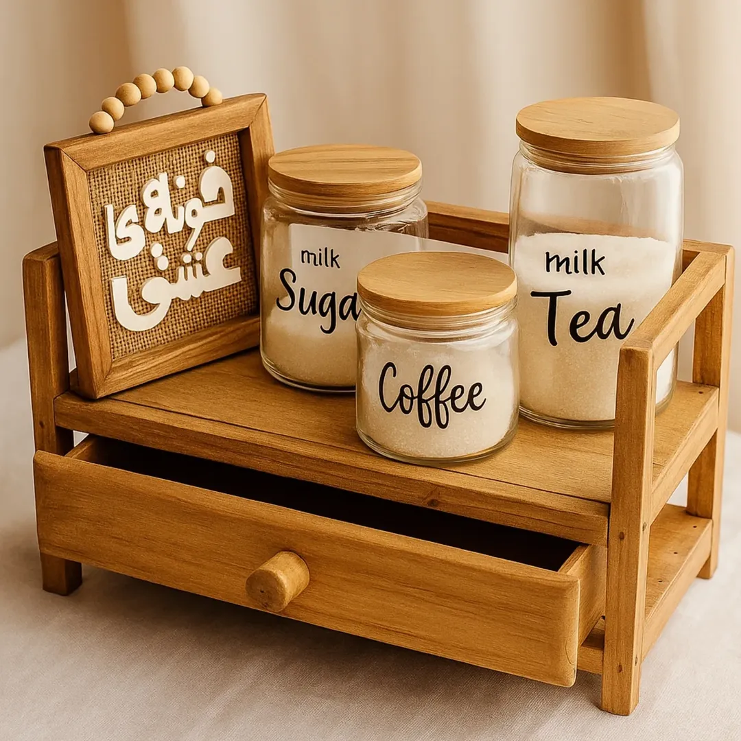 استند  چوبی کشودار مینیمال