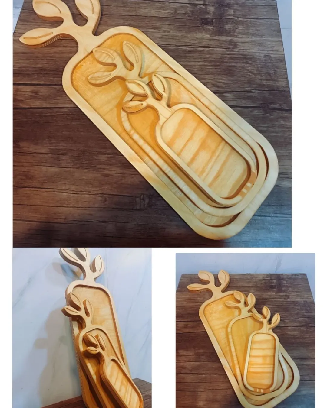 رولت‌خوری چوبی طراحی ساده و شیک برای آشپزخانه