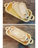 ظرف چوبی دو طبقه برای نظمدهی به ظروف کوچک