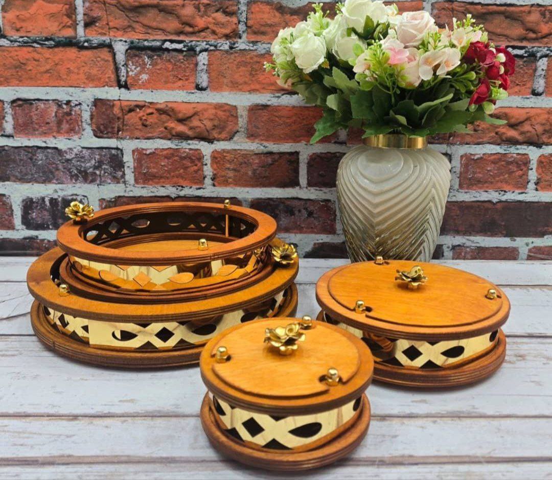 سرویس پذیرایی چوبی ۴ تایی