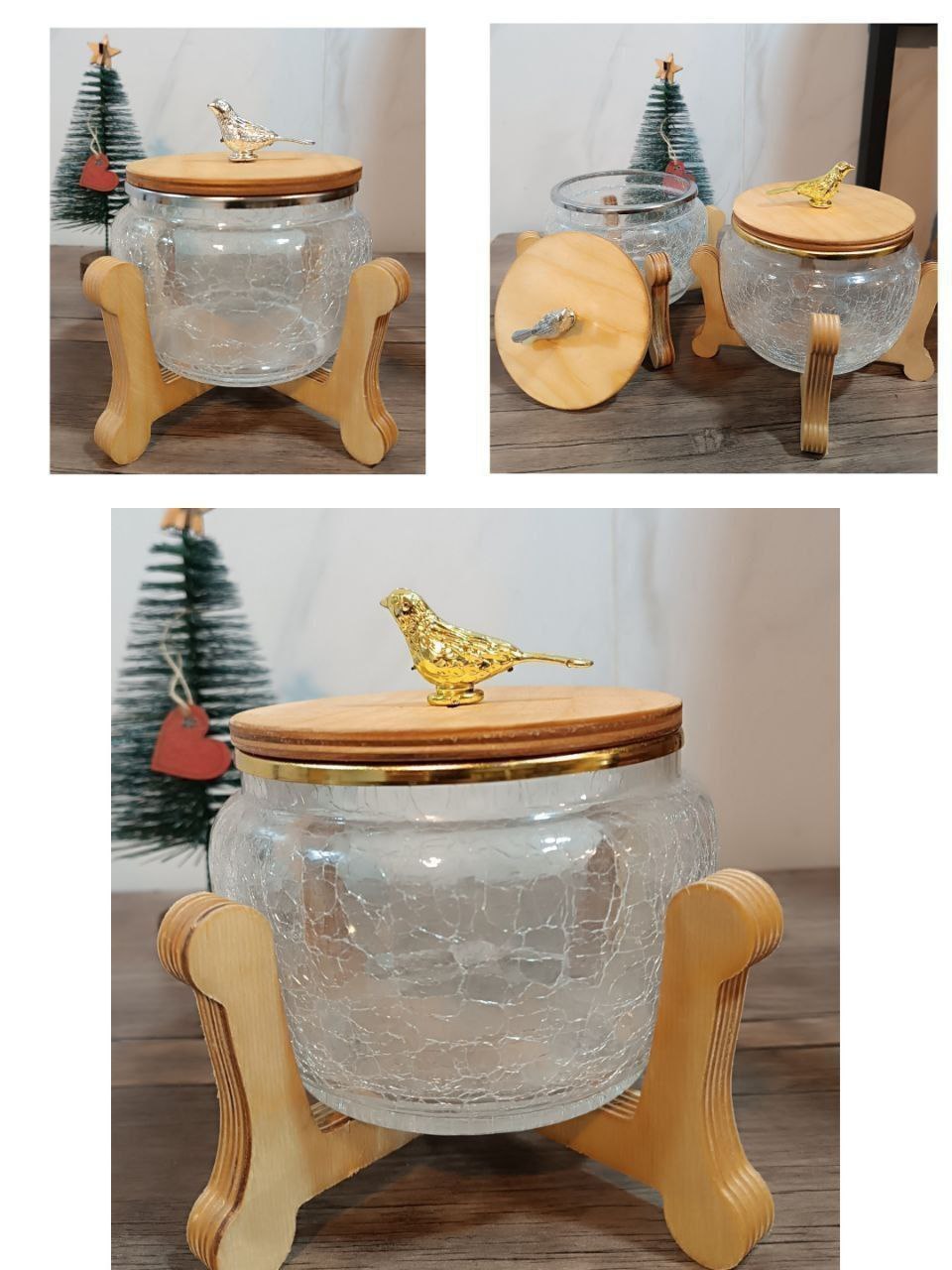 شکلات خوری درب دار پایه چوبی