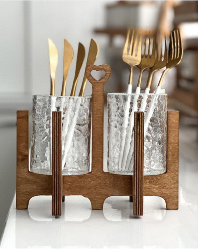 جاقاشقی دو قلو پایه چوبی