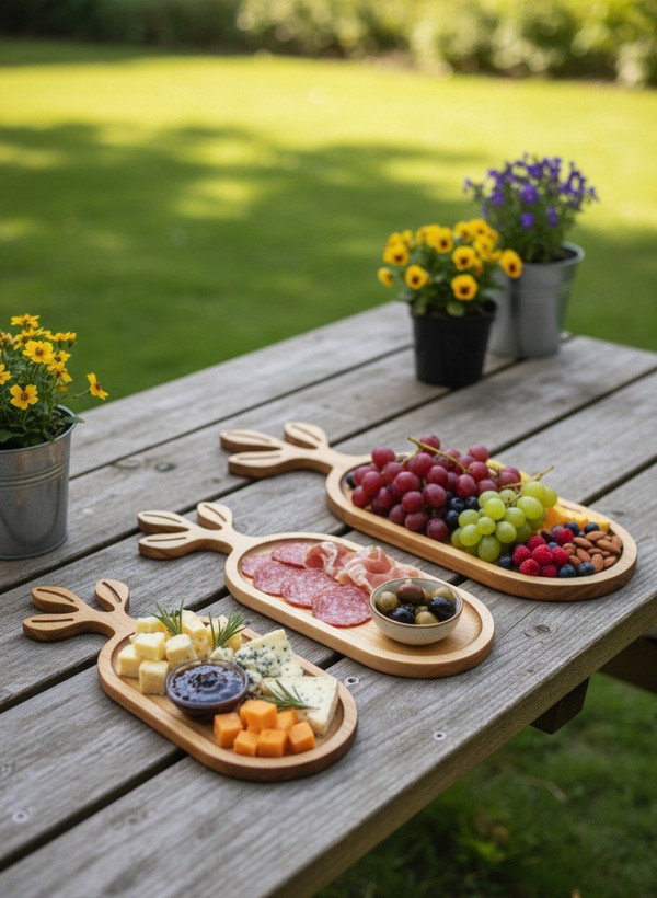 رولت خوری چوبی طرح برگ