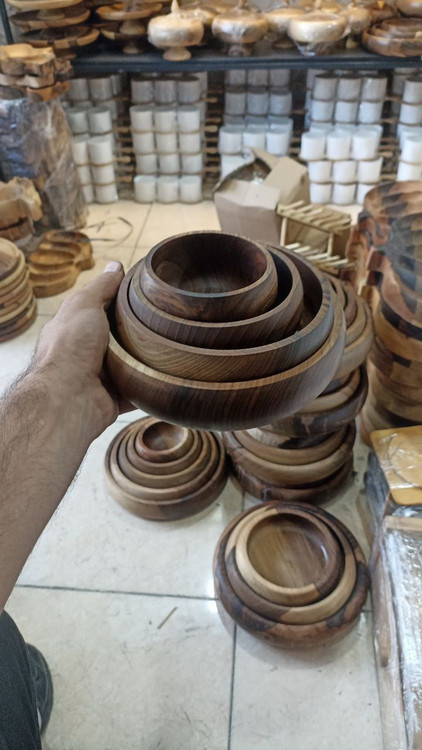 کاسه چوب گردو ۴ تایی