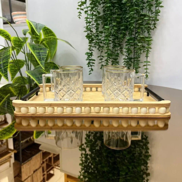 سینی مهره دار دسته فلزی