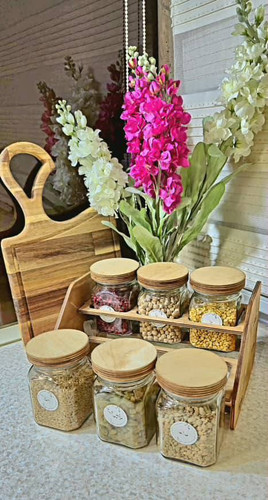 سرویس ادویه درب چوبی