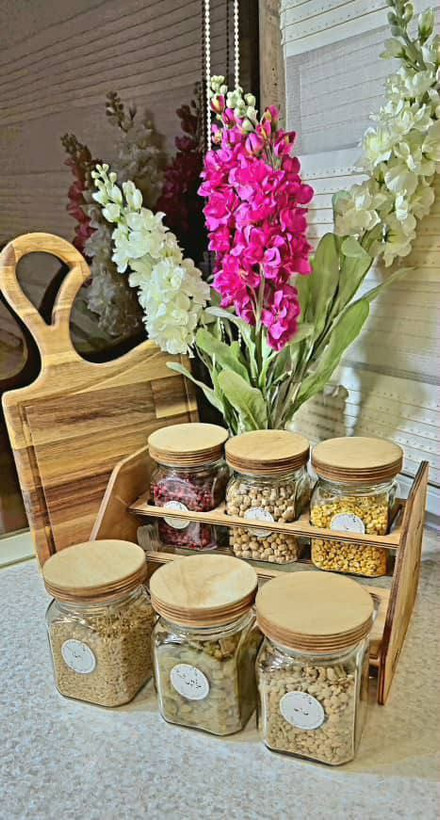 سرویس ادویه درب چوبی