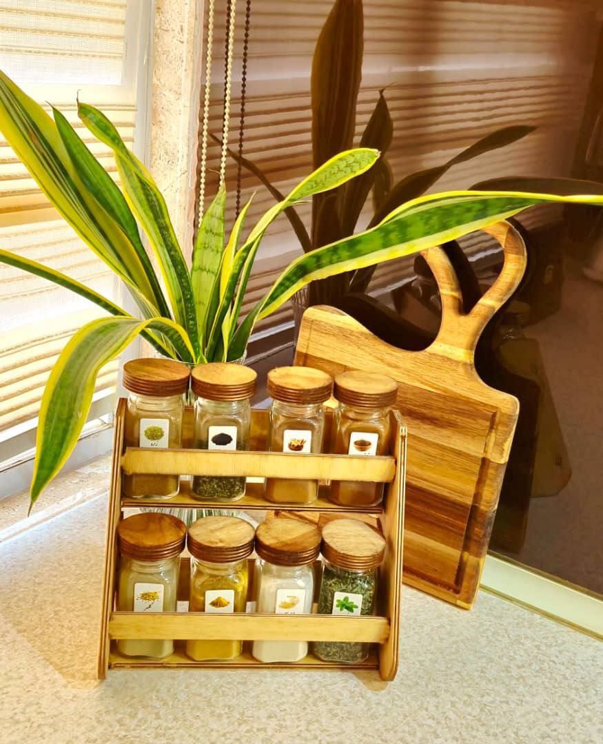 ست ادویه مک‌کارتی ۲ طبقه قابل استفاده روی کابینت و داخل کشو