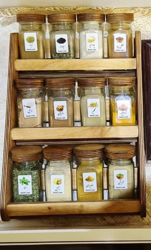 استند ادویه ۱۲ عددی مککارتی سهطبقه ایستاده و کشویی