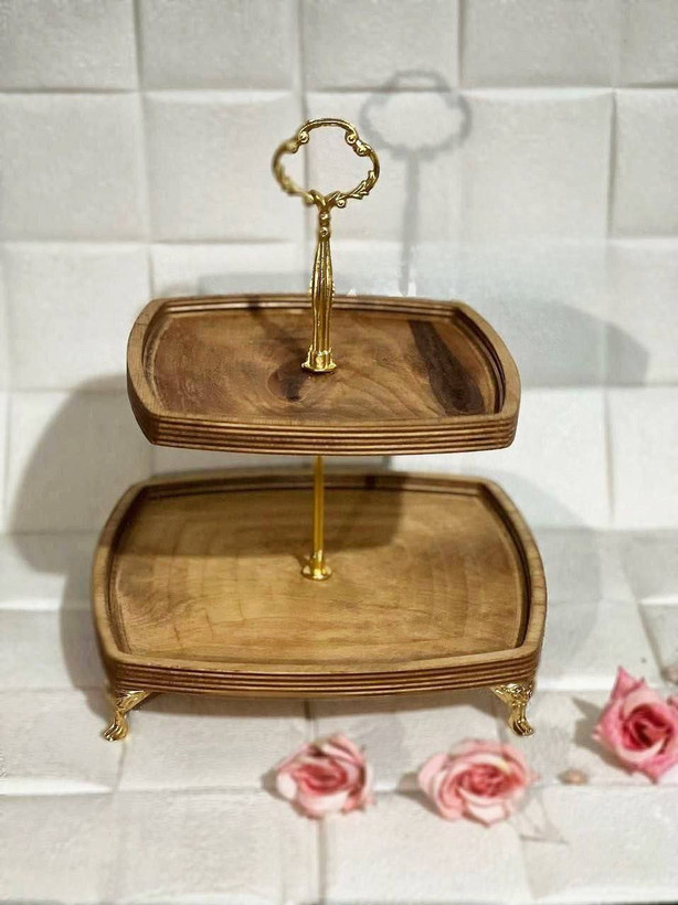 شیرینی خوری دو طبقه چوبی