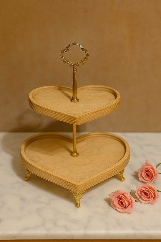 شیرینی خوری دو طبقه پایه دار