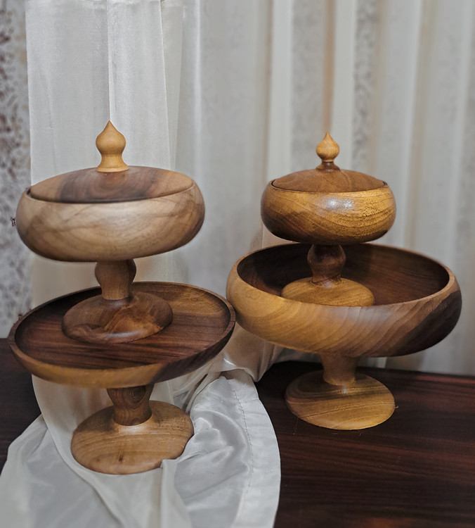 سرویس پذیرایی ۴ تکه چوب گردو