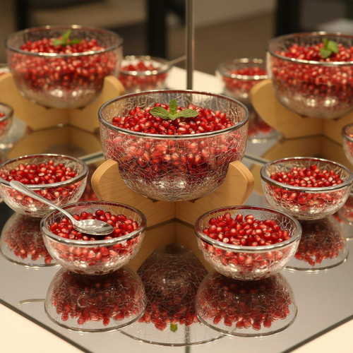 ست انار خوری آبگز لب طلا