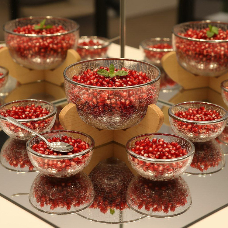 ست انار خوری آبگز لب طلا