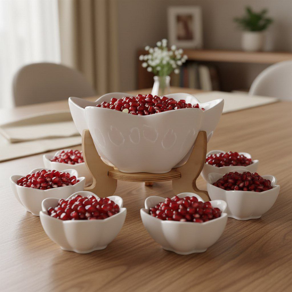 سرویس کاسه سرامیکی گل