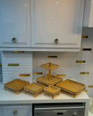 سرویس ۵تکه مربع چوبی مهره دار