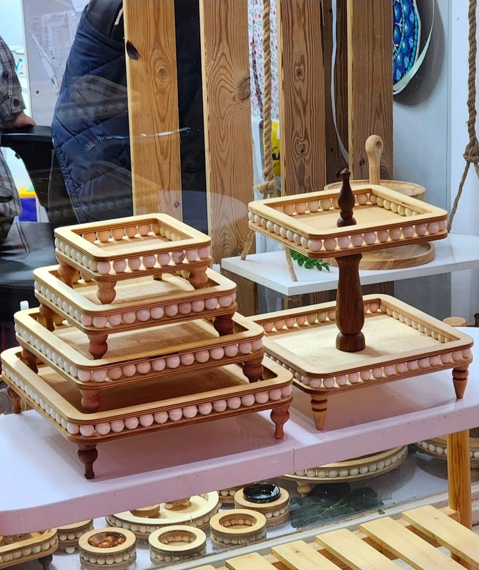 سرویس چوبی ۵ تکه مهره دار