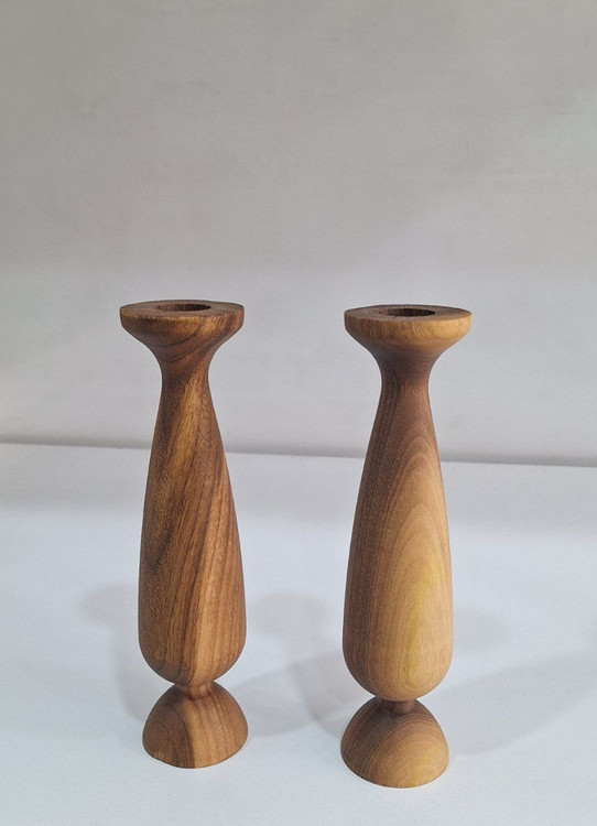 جا شمعی چوب گردو