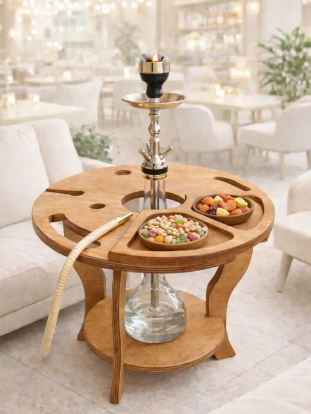 استند قلیان چوبی محکم