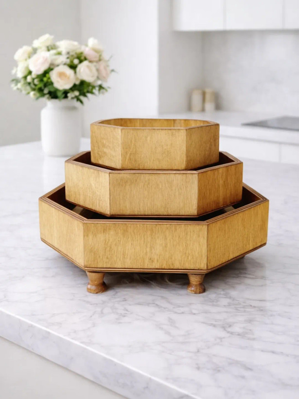 ست چوبی ۶ ضلعی