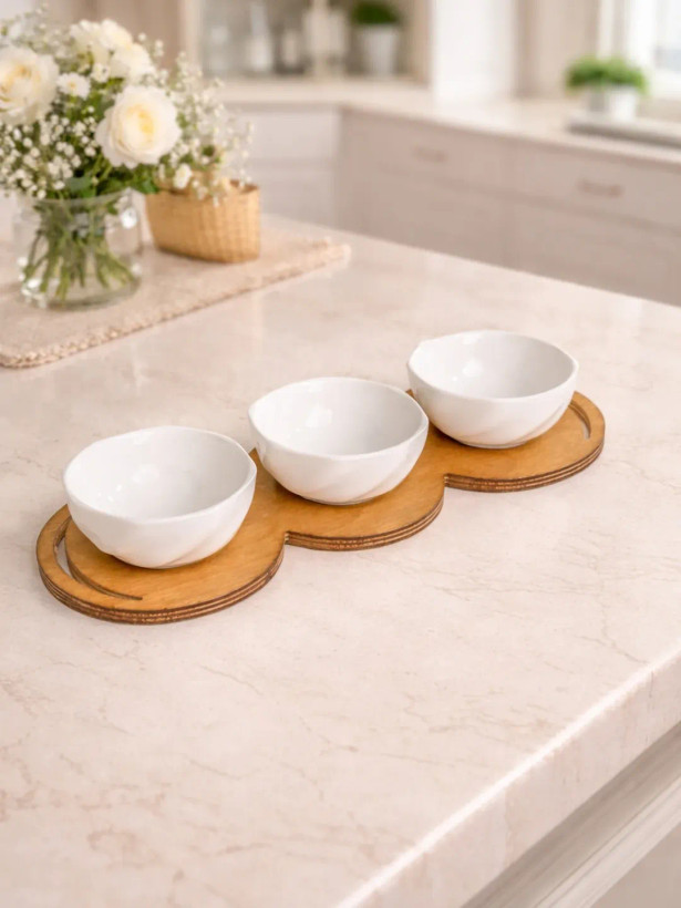 کاسه سرامیک زیر چوبی