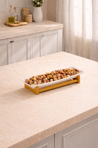 شیرینی خوری چینی پایه چوب