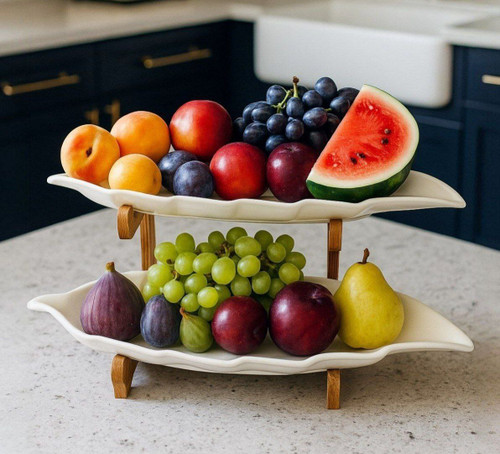 شیرینی خوری دو طبقه طرح برگ