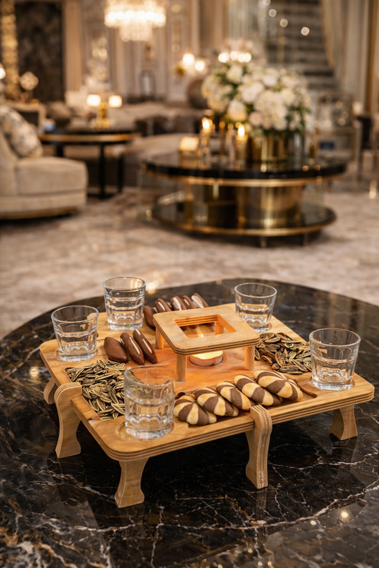 اردو خوری چوبی دارای جای وارمر